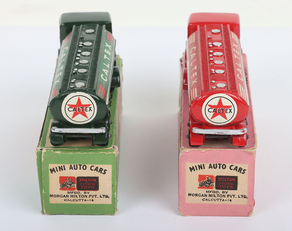 Two Milton Mini Auto Cars India Caltex Petrol Tankers