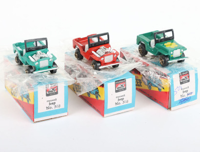 Three Maxwell Toys India Jeeps