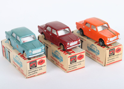 Three Maxwell Toys India 507 Premier President Fiat 1100