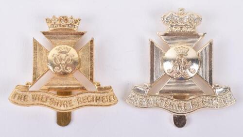 2x Variations of Wiltshire Regiment Anodised Cap Badges