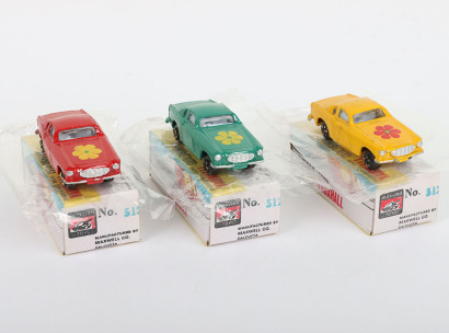 Three Maxwell Toys India 512 Volvo P-1800