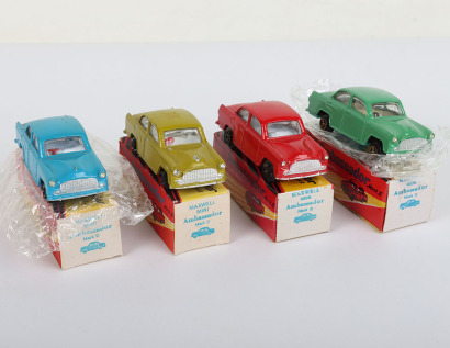 Four Maxwell Toys India 510 Ambassador MKII Cars