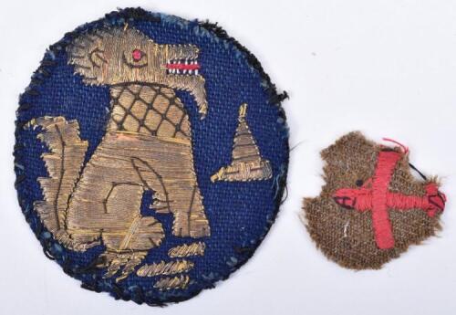 Rare Chindits Cloth Formation Sign and Unusual Indian Airborne Glider Sleeve Badge