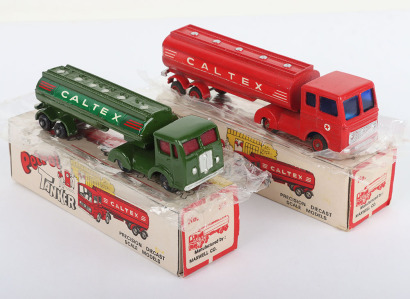 Two Maxwell Toys India No 595 Caltex Petrol Tankers