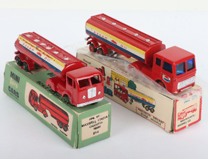 Two Maxwell Toys India Assam Oil Petrol Tankers