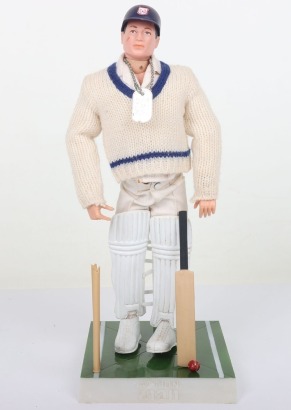 Vintage Action Man Cricketer on black painted head doll