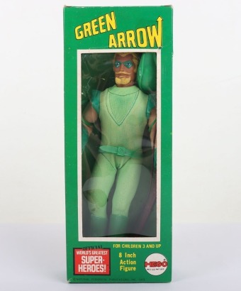 Vintage Mego DC Green Arrow 8 inch Action figure 1976 in original Green box,