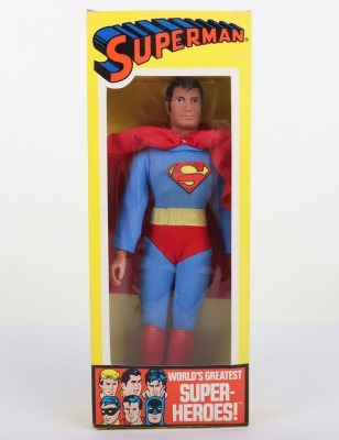 Vintage Mego DC Superman 8 inch Action figure 1976 in original Yellow box,