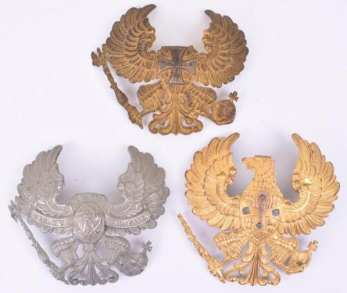 3x Pickelhaube Helmet Plates