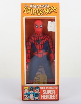 Vintage Mego Marvel Spiderman 8 inch Action figure 1974 in original Orange box,