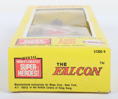 Vintage Mego Marvel The Falcon 8 inch Action figure 1975 in original Yellow box, - 5