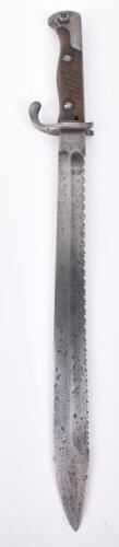 Imperial German Pioneer Battalion Marked Mauser 98/05 Bayonet with Sawback Blade