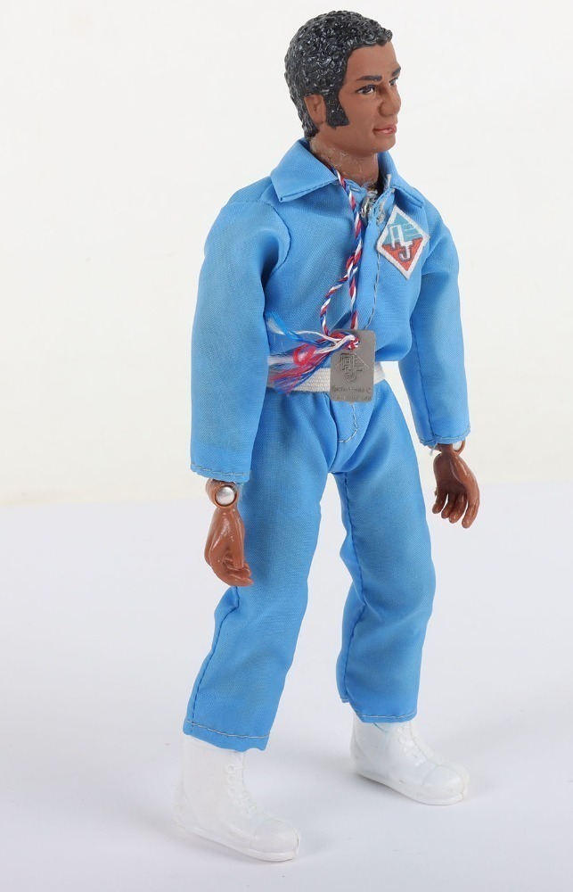 Vintage Mego Baravelli L'Amico Jackson Action Jackson African American 8  inch Action figure boxed 1972-73.