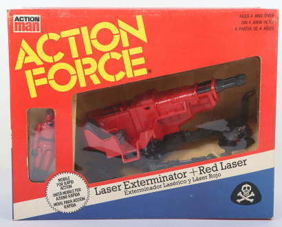 Vintage Action Force Laser Exterminator Vehicle and Red Laser figure Palitoy boxed.