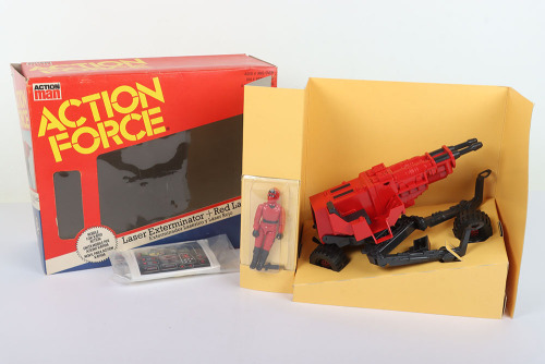 Vintage Action Force Laser Exterminator Vehicle and Red Laser figure ...