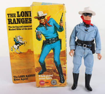 Vintage The Lone Ranger 8 inch Action figure Doll boxed Marx Toys.