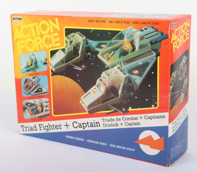 Vintage Action Force Space Force Triad Fighter Vehicle and Captain figure Palitoy Sealed boxed. - 2