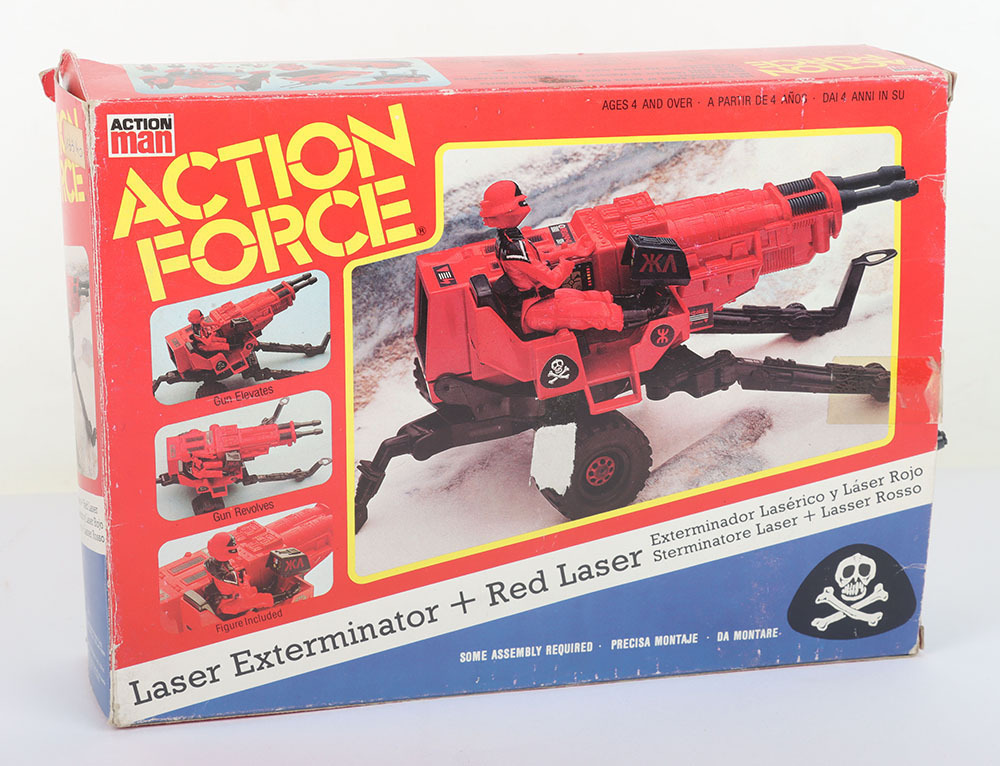 Vintage Action Force Laser Exterminator Vehicle and Red Laser figure