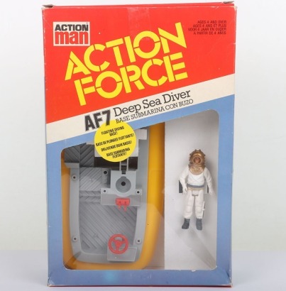 Vintage Action Force AF7 Deep Sea Diver Vehicle with action figure boxed Palitoy.