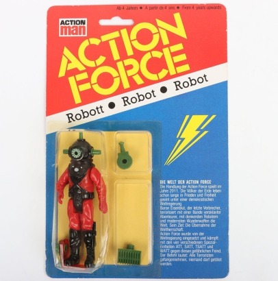 Scarce Vintage Action Force Die Terror Bande German Version Robott Muton carded moc Action figure 1983 Palitoy,