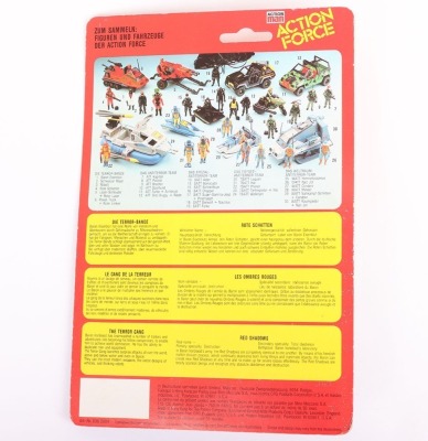 Scarce Vintage Action Force Die Terror Bande German Version Rote Schatten Red Shadow carded moc Action figure 1983 Palitoy, - 2
