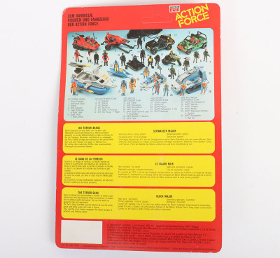 Scarce Vintage Action Force Die Terror Bande German Version Schwarzer Major Black Major carded moc Action figure 1983 Palitoy, - 2