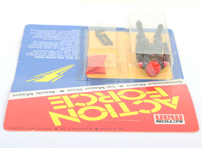 Scarce Vintage Action Force Die Terror Bande German Version Schwarzer Major Black Major carded moc Action figure 1983 Palitoy, - 7