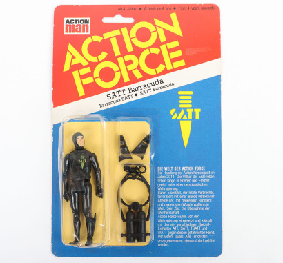 Scarce Vintage Action Force SATT German Version Barracuda SAS Frogman carded moc Action figure 1983 Palitoy,