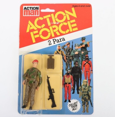 Scarce Vintage Action Force 2 Para Series 1 carded moc Action figure 1982 Palitoy,