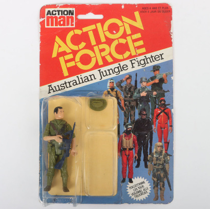 Scarce Vintage Action Force Australian Jungle Fighter Series 1 carded moc Action figure 1982 Palitoy.