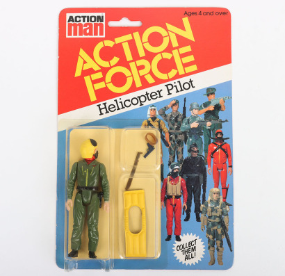 Vintage Action Force Helicopter Pilot Series 1 carded moc Action figure 1982 Palitoy,