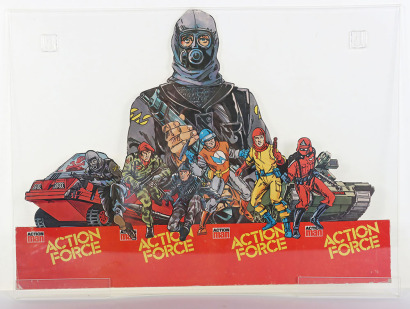 Scarce Vintage Action Force Shop Display Approximately 25 inch by 18 inches Palitoy.