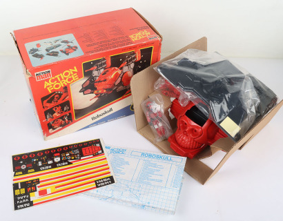 Scarce Vintage Action Force Cobra Roboskull Vehicle and Red Wolf action figure boxed Palitoy.