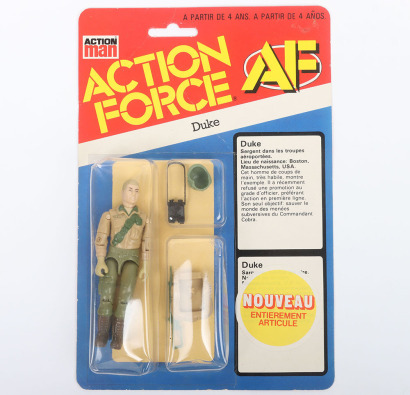 Scarce Vintage Action Force AF Duke Series 3 carded moc Action figure 1985 Palitoy,