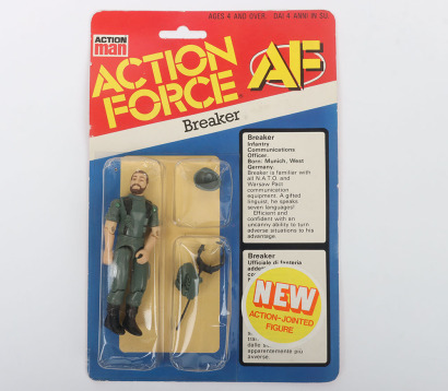 Vintage Action Force AF Breaker Series 3 carded moc Action figure 1985 Palitoy,