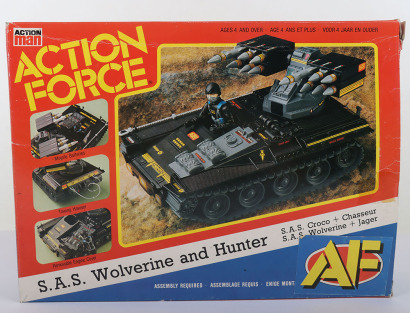 Vintage Action Force SAS Wolverine and Hunter Vehicle with action figure boxed Palitoy.