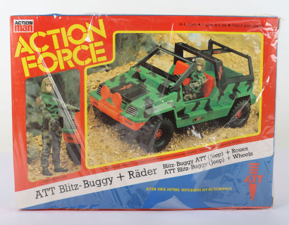 Vintage Action Force Z Force German Version ATT Blitz Buggy and Rader figure Vehicle Sealed boxed Palitoy.