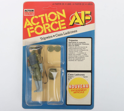 Scarce Vintage Action Force AF Tripwire Series 3 carded moc Action figure 1985 Palitoy Unpunched,