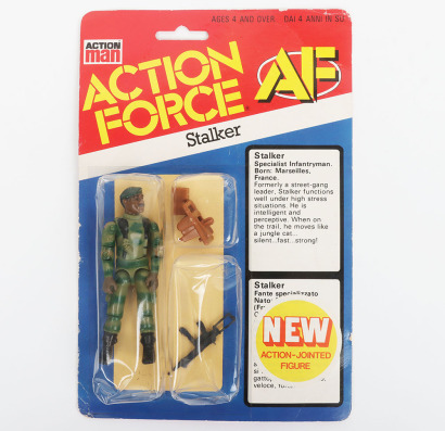 Vintage Action Force AF Stalker Series 3 carded moc Action figure 1985 Palitoy,