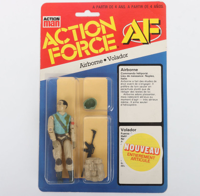 Vintage Action Force AF Airborne Series 3 carded moc Action figure 1985 Palitoy,