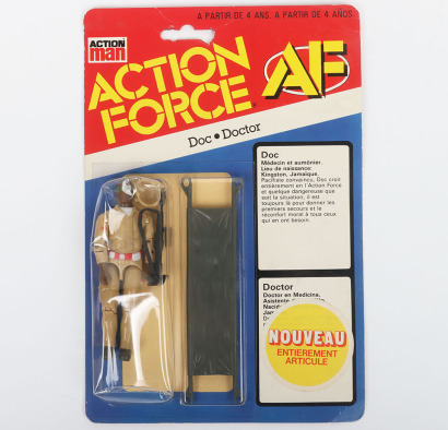 Scarce Vintage Action Force AF Doc Series 3 carded moc Action figure 1985 Palitoy,