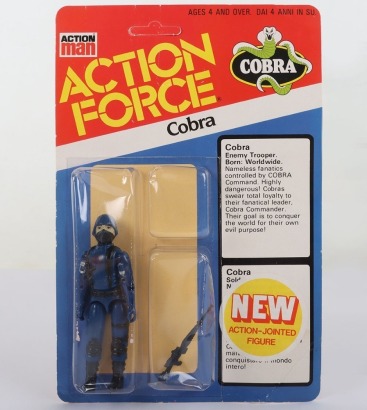 Vintage Action Force Cobra Trooper Series 3 carded moc Action figure 1985 Palitoy,