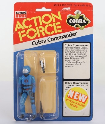 Vintage Action Force Cobra Commander Series 3 carded moc Action figure 1985 Palitoy,