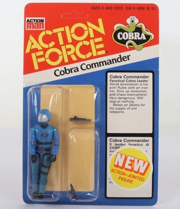 Vintage Action Force Cobra Commander Series 3 carded moc Action figure 1985 Palitoy,