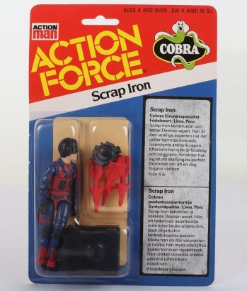 Vintage Action Force Cobra Scrap Iron Series 3 carded moc Action figure 1985 Palitoy,