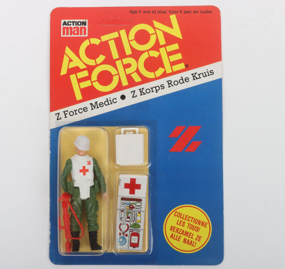 Scarce Vintage Action Force Z Force Medic Series 2 carded moc Action figure 1984 Palitoy Unpunched,