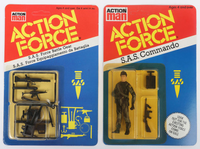 Two Vintage Action Force SAS Series 2 carded moc Action figures 1983 Palitoy Unpunched,