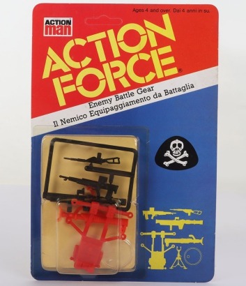 Vintage Action Force Red Shadows Enemy Battle Gear Series 2 carded moc Action figure 1983 Palitoy Unpunched, with the rare SA 80 rifle.