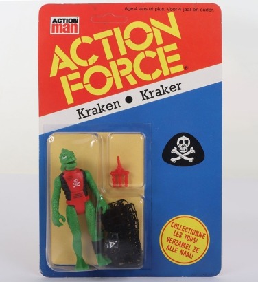 Vintage Action Force Red Shadows The Kraken Series 2 carded moc Action figure 1983 Palitoy Unpunched,