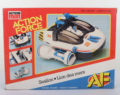 Scarce Vintage Action Force AF Sealion with Dolphin figure Vehicle Unused boxed Palitoy.